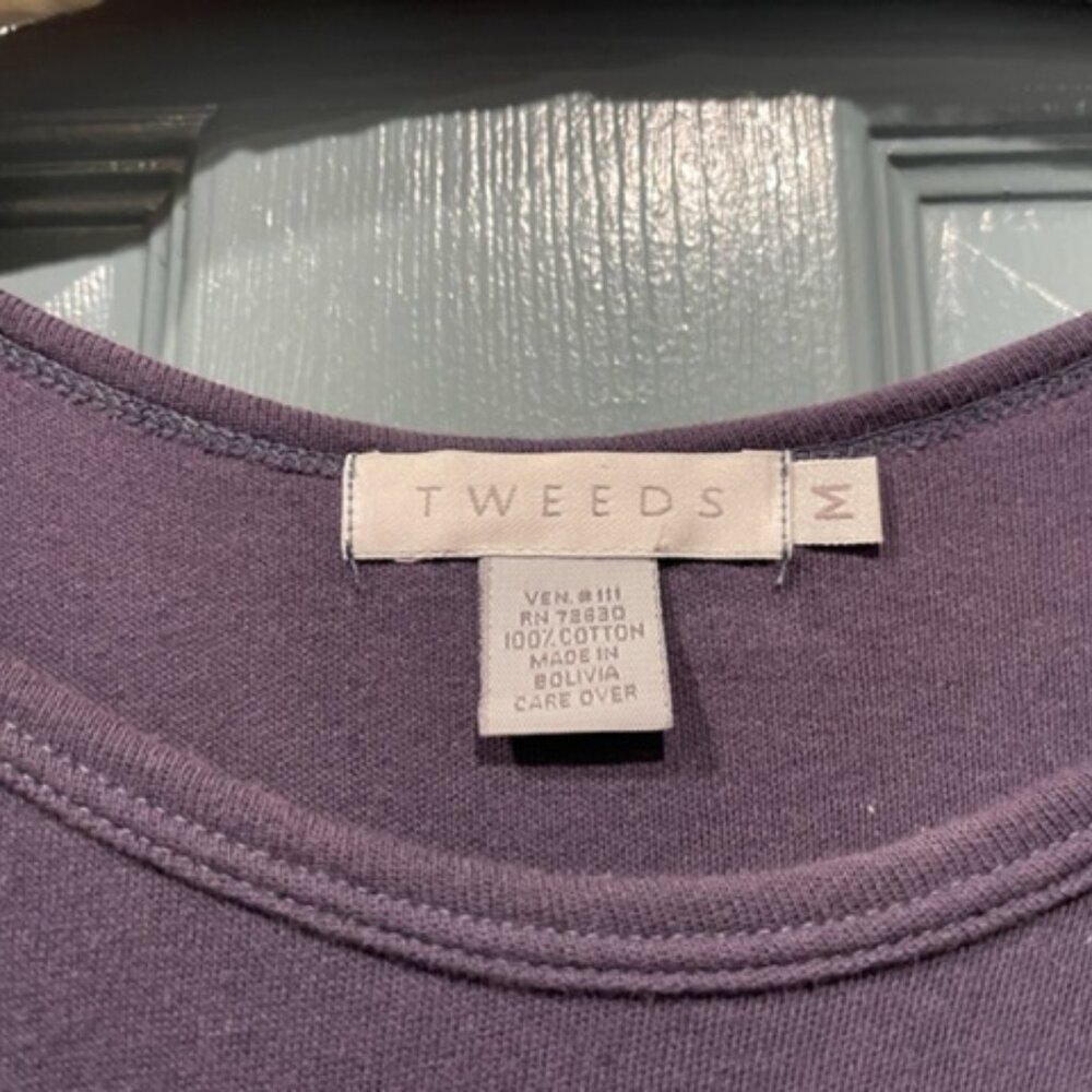 Tweeds vintage purple dress, M, excellent cond., never worn. Cotton. - Picture 3 of 3
